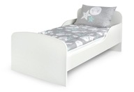 Łóżko dziecięce 140x70 cm białe, materac 10cm