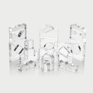TickiT: priehľadné kocky Clear Crystal Block S