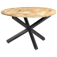 Jedálenský stôl okrúhly 120x76 cm masívne mangovníkové drevo