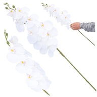 UMELÉ KVETY orchidea na Veľkú noc dekoratívna do vázy biela 104 cm