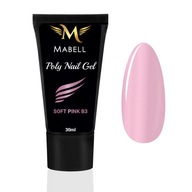 Mabell Żel Budujący Polygel Akrylożel Acrylgel Poly Gel Nail 30g Soft Pink