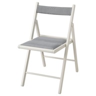 IKEA FROSVI Skladacia stolička biela/Knisa svetlo šedá
