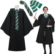 STRÓJ PRZEBRANIE HARRY POTTER ZESTAW SLYTHERIN SZATA KRAWAT SZAL ROZMIAR L