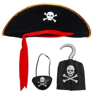 Sada pirátskych klobúkov, háčik na detské šaty? 3 ks