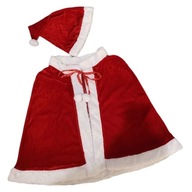 Vianočný šál s klobúkom Outfit Santa Claus Cape