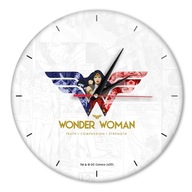 Nástenné hodiny s leskom Wonder Woman 001 DC Biela