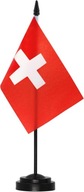Szwajcaria Deluxe zestaw flag na biurko 6 x 4 cale miniaturowa szwajcarska