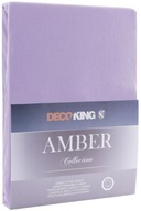 Prześcieradło AMBER kolor liliowy jersey 80-90x200 decoking - FITTED AMBER