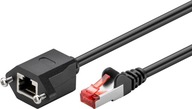 Kabel LAN przedłużacz CAT 6 F/UTP czarny 0,5m Koszulka PCV 2xRJ45 AWG26