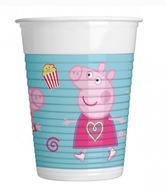 KUBECZKI plastikowe ŚWINKA PEPPA pig pepa 8 szt