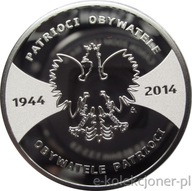 20 ZŁ 2014 - PATRIOCI 1944-OBYWATELE 2014-MENNICZA