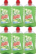 Ajax Konwalia Płyn uniwersalny do podłóg 1000 ml Zielony Floral Fiesta x 6