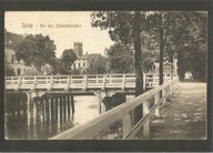 Pocztówka Schmiedebrücke in Stolp / Most Kowalski w Słupsku