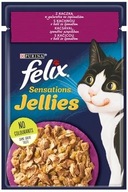Felix Sensations Jellies Karma dla kotów z kaczką w galaretce ze szpinakiem