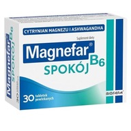 Magnefar B6 Spokój Magnez Z Ashwagandhą 30 Tabletek