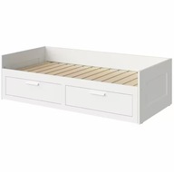 IKEA BRIMNES Rama leżanki z 2 szufladami, biały, 80x200 cm