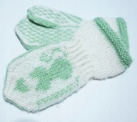Handmade Ručne vyrábané vlnené rukavice 100% VLNA WOOL 68-74-80