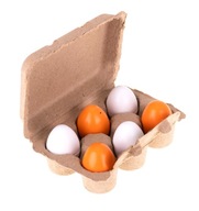 Jajka do zabawy wyjmowane żółtka drewniane