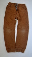 NEXT Spodnie Podszewka 128cm 8lat Guma Brązowe