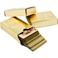 Pokerové karty plastové zlaté - dolárový dolár