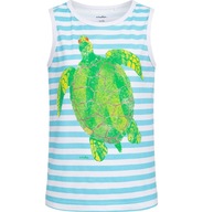 T-shirt Koszulka dziecięca Bawełna 110 Na ramiączka w paski żółw Endo
