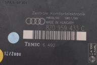 Unité commande confort 8Z0959433C AUDI A2 8Z 1.4 16V 75 KM 99-05