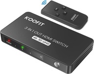 KOOFIT PRZEŁĄCZNIK SWITCH HDMI 3 w 1 4K 3D UHD (4041)