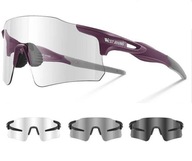 Fotochromatické cyklistické okuliare West Biking UV400 Protislnečné fialové