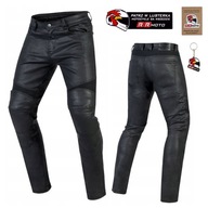 Spodnie motocyklowe OZONE RUSTY WAXED jeans czarny