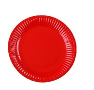 papierové taniere červené 18cm narodeniny červené