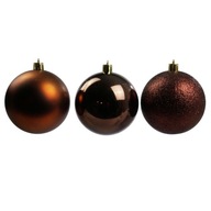 Csokoládé karácsonyfadísz gömbök 6 db 8 cm törésbiztos
