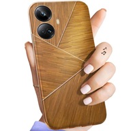 ETUI DO REALME 10 PRO PLUS 5G WZORY BRĄZOWE DREWNIANE BROWN OBUDOWA CASE