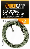 Undercarp Leadcore z krętlikiem do szybkiej wymiany zielony 45 lbs / 100 cm