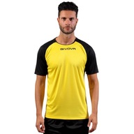 Koszulka Givova Capo Interlock żółto-czarna MAC03 0710 XS