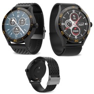 Smartwatch MĘSKI AMOLED czarny zegarek z koronką na prezent