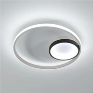 LAMPA WISZACA LED BIALA LAMPA SUFITOWA CZARNA 6500K 40W NOWOCZESNA OKRĄGŁY