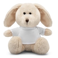 Plyšový Zajac s bielym tričkom | Maskot | Plyšák