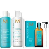 Moroccanoil Smooth zestaw wygładzający włosy szampon odżywka kuracja 100ml