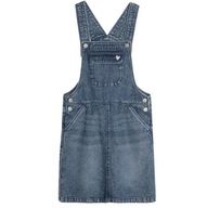 Cool Club Sukienka ogrodniczka jeansowa denim serduszko r 128