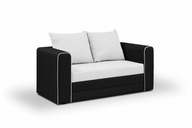 Sofa kanapa rozkładana 2 os BETA biało-czarna