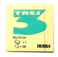 ÖNTAPADÓS CÉDULABLOKK TRES KOCKA 75x75mm 100 LAP