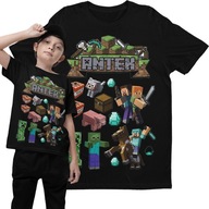 MINECRAFT Z IMIENIEM KOSZULKA DLA GRACZA NA URODZINY PREZENT FORTNINE r.128