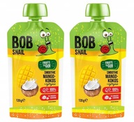 2x BOB SNAIL Smoothie MANGO KOKOS CITRÓN Bez prídavku cukru 120 g
