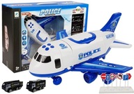 Lietadlo Transporter + 3 policajné autá