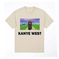 Lucu Kanye West Meme T shirt grafis pra wanita Hip Hop gaya Humor T shirt