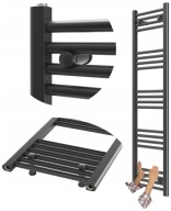 FÜRDŐSZOBAI RADIÁTOR FEKETE LÉTRA 40x140 cm RADIÁTOR MODERN BRENO