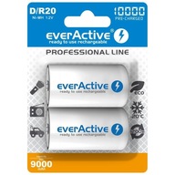 2x AKUMULATORKI BATERIE D R20 EverActive 10000mAh