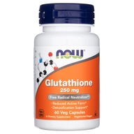 Now Foods Glutation Glutathione Reduced 250 mg Detox 60 kaps