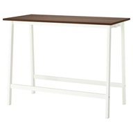 IKEA MITTZON Rokovací stôl, orechová/biela dyha, 140x68x105 cm