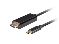 Kabel adapter Lanberg USBC(M) HDMI(M) 1m 4K 60Hz czarny